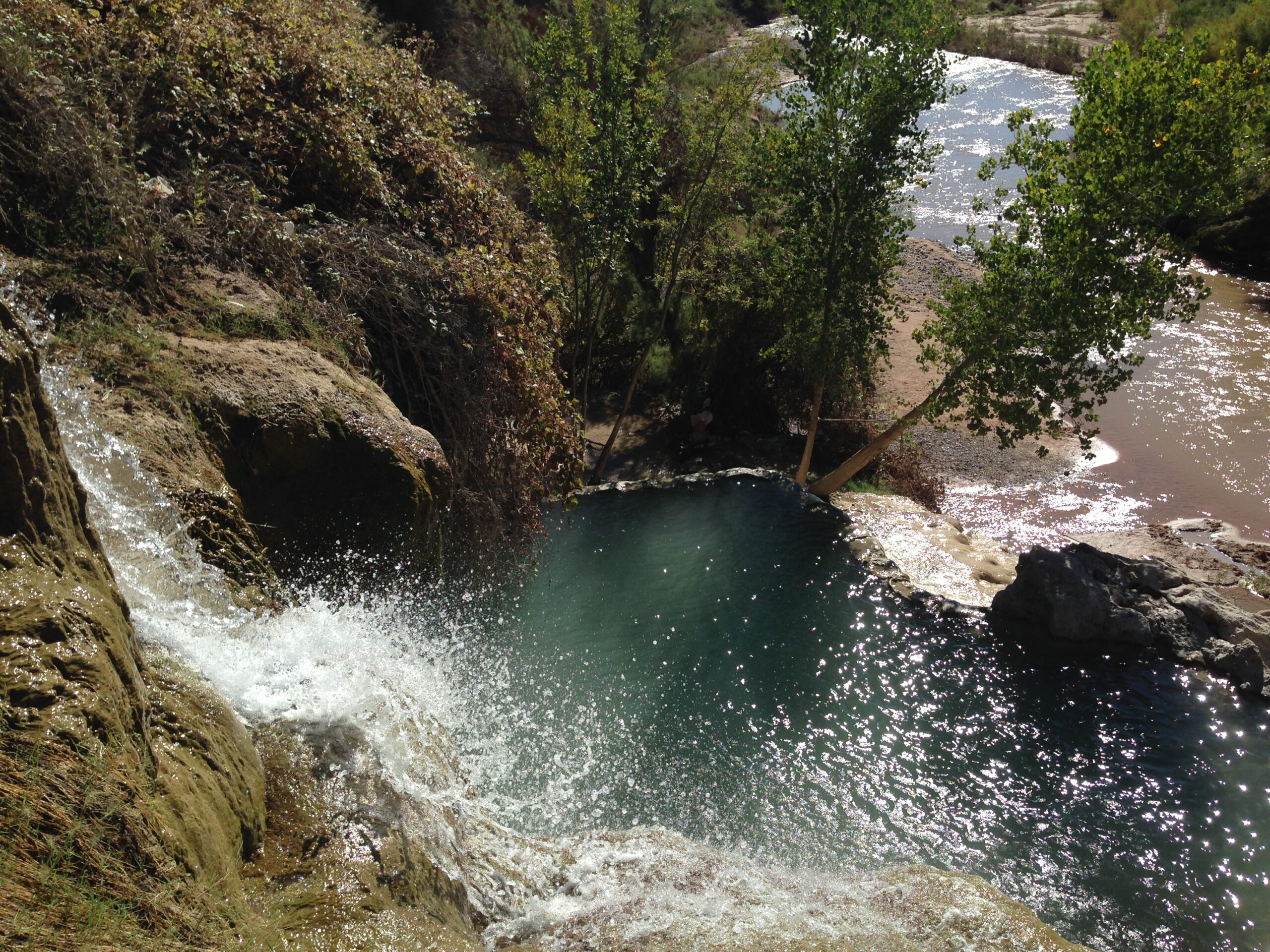 Natural swimming hole in Southern Utah canyon